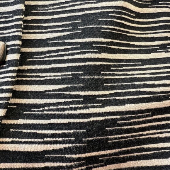 Trina Turk Jacket Size 6 Black Cream Abstract Cropped Blazer Vintage USA Made - Picture 6 of 13